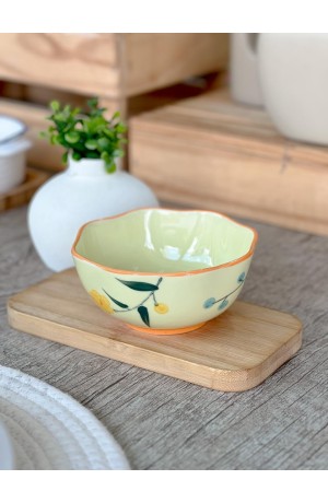 Bowl de Cerâmica Floral Amarelo - 250ml