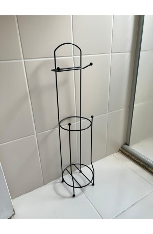 Suporte para Papel Higienico Preto