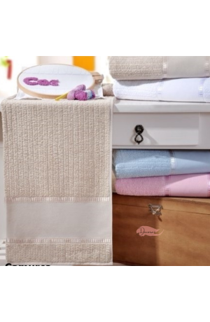 Toalha de Lavabo ponto Russo - Camurça