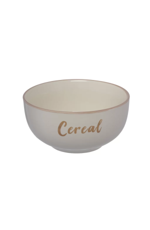 Bowl Bege Red Rustic Cereal - 470ml