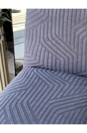 Capa de Cadeira Cinza Ondas