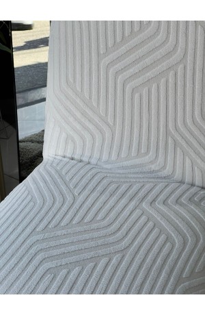 Capa de Cadeira Creme Ondas