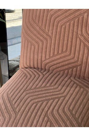 Capa de Cadeira Marrom Ondas