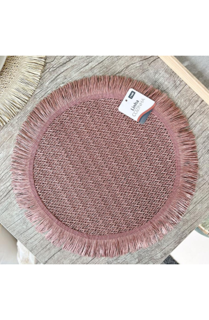 Jogo Americano Palha Rosa - 37cm