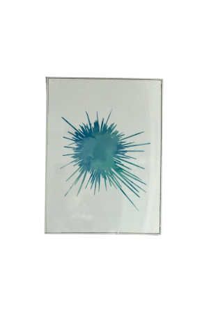 Quadro Branco e azul DF -  29cm X 39cm X 1,8cm