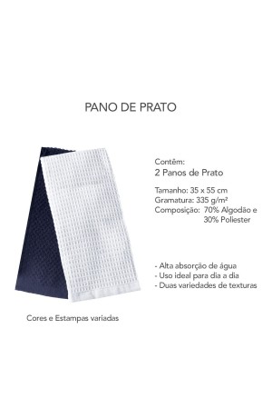 Kit com 2 Panos de Prato Gastronomie - Mod 4 Kitchen Cinza
