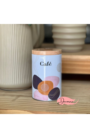 Pote de Metal Redondo Café - 40g 9cm x 14,7cm