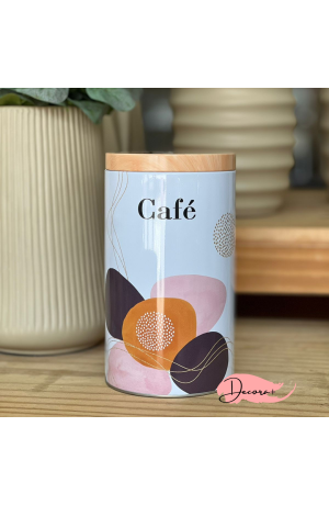 Pote de Metal Redondo Café  - 100g 19cm x 10cm