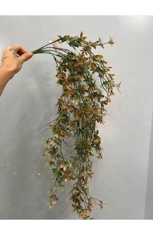 Folhagem Pendente Laranja e Verde - 82cm ( Artificial )