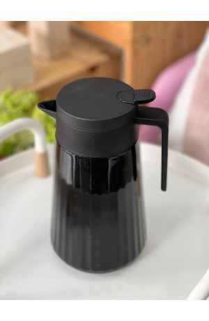 Garrafa Térmica de Plástico Preta - 1L