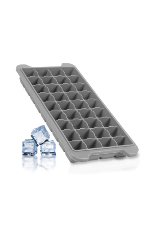 Forma de Gelo em Silicone c/ 36 Cavidades Cinza - 12cm X 26cm