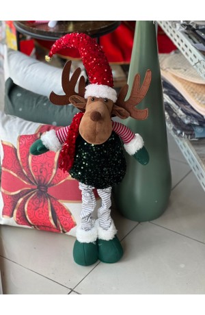 Enfeite Alçe de Natal com pernas extensiveis