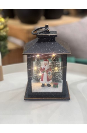 Lamparina Natalina Preta Peq com Led