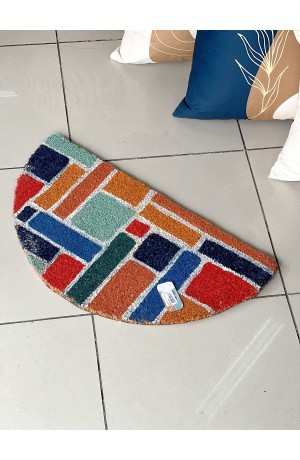 Tapete Capacho em Fibra de Côco Meia Lua - 33cm X 60cm