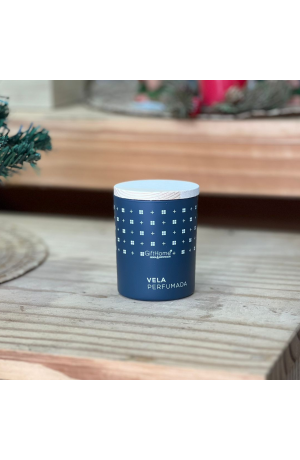 Vela Perfumada Lichia e Chá Branco Azul Escuro