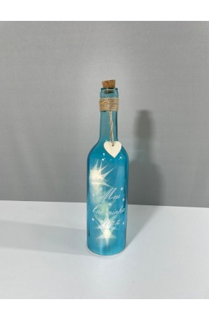 Garrafa Azul com Luz