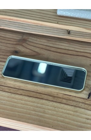 Bandeja Espelhada Retangular de Plástico - Dourada 29,5cm X 9,8cm