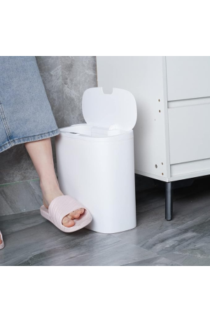 Lixeira Inteligente Oval 14 Litros - Branca