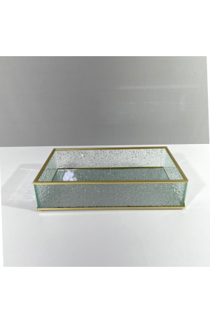Bandeja de Vidro Jateado Pequena
