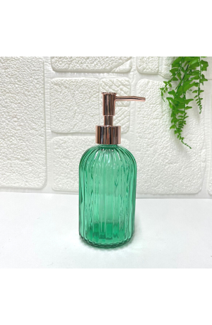 Porta Sabonete Liquido Verde de Vidro