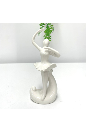 Escultura Branca Bailarina Mod 2