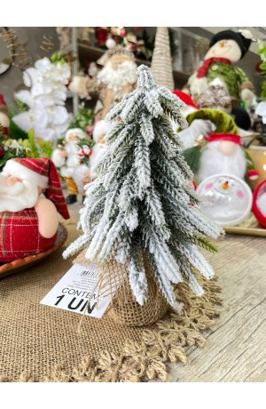 Mini Pinheiro Nevado Verde 20cm