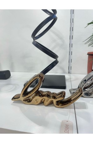 Escultura Love Cobre em Cerâmica