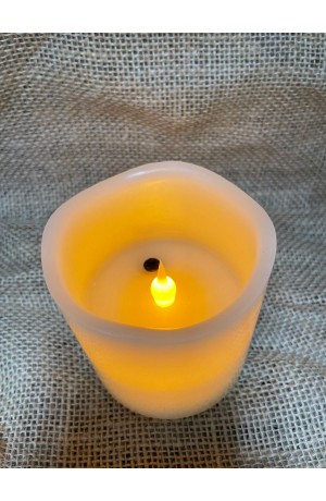 Vela Decorativa Eletrônica Branca 12cm