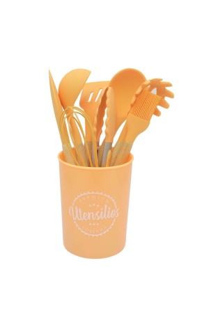 Kit Utensilios de Silicone 9 peças - Amarelo