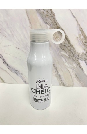 Garrafa de Aluminio Branca 550ml 