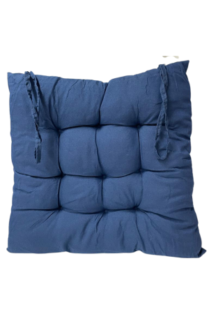 Almofada para Assento Azul Marinho de Poliester 37x37cm