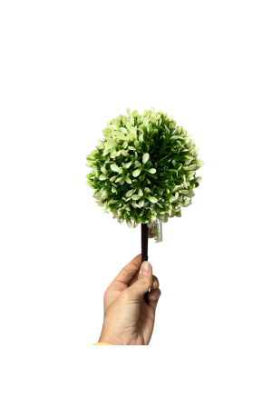 Haste Artificial de Buchinho Topiara Verde e branco