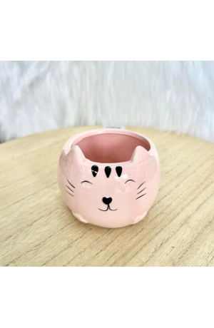 Cachepot Gatinho Rosa