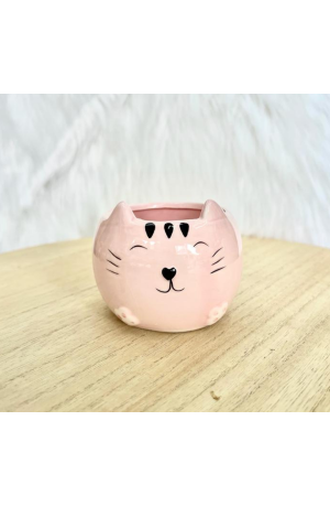 Cachepot Gatinho Rosa