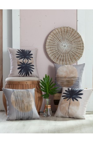 Capa de Almofada Havi Estampa 2 - Cinza/Bege