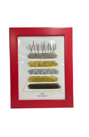 Porta Retrato de Plástico Vermelho 15cmx20cm